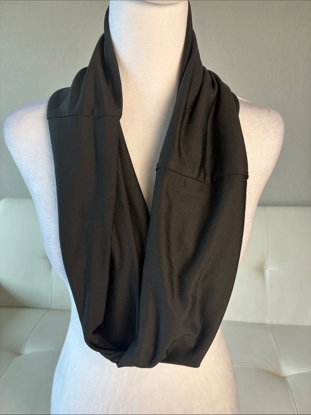 Eloquii Elegant Black Infinity Scarf